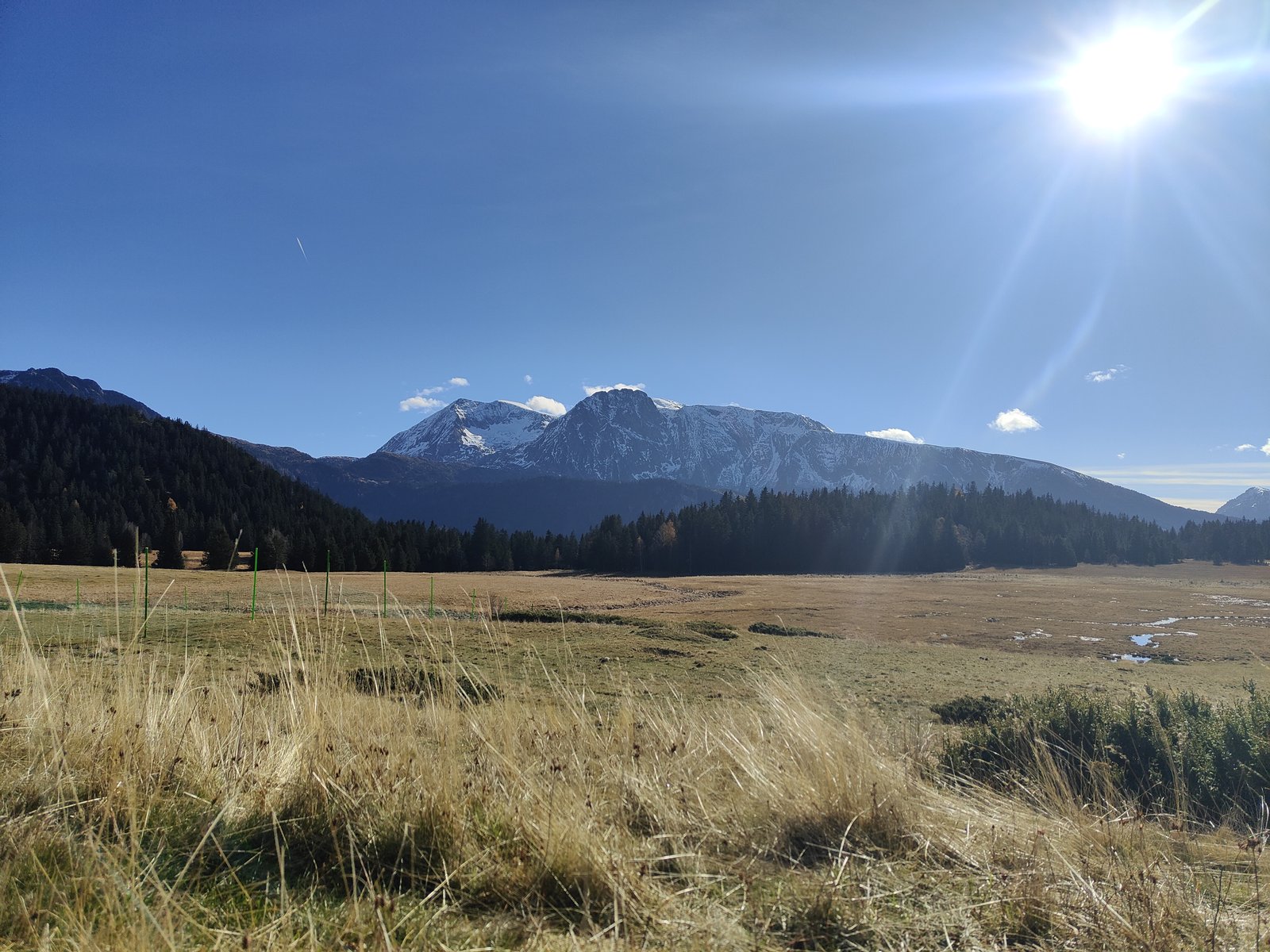 Le plateau de l'Arselle en novembre, premières neiges sur Belledonne